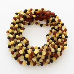 10 Raw Multi BAROQUE Baltic amber teething necklaces 30cm