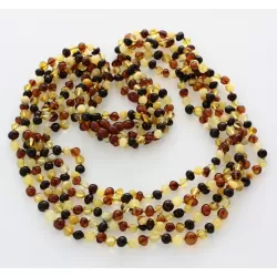 5 Multi BAROQUE Baltic amber adult necklaces 65cm