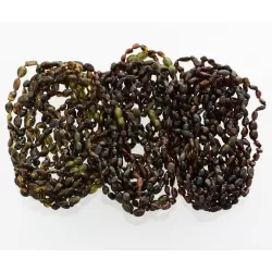 30 Dark BEANS Baby teething Baltic amber necklaces 32cm