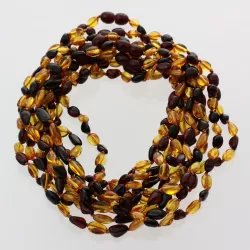 10 Multi BEANS Baby teething Baltic amber necklaces 32cm