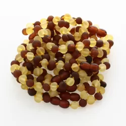 10 Raw Multi BAROQUE Baltic amber adult bracelets 19cm