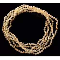 5 Butter ROUND beads Baltic amber adult necklaces 48cm