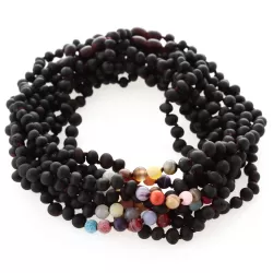 10 Raw Cherry Gems Baltic Amber teething necklaces 33cm
