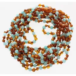 10 Cognac Gems Baltic Amber teething necklaces 33cm