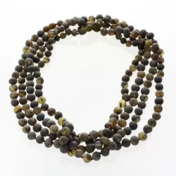 4 Big Raw Green BAROQUE Baltic amber adult necklaces 48cm
