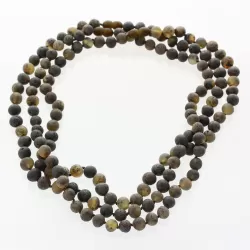 3 Big Raw Green BAROQUE Baltic amber adult necklaces 50cm