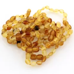 10 Raw Mix BEANS Baltic amber teething bracelets 16cm