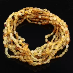 10 Raw MIX BEANS Baby Baltic amber teething necklaces 38cm