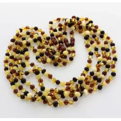 5 Multi BAROQUE Baltic amber adult necklaces 55cm
