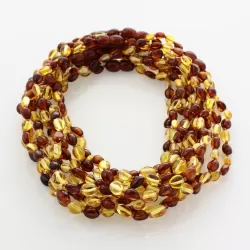 10 Multi BEANS Baby teething Baltic amber necklaces 33cm