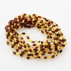 10 Multi BEANS Baby teething Baltic amber necklaces 33cm