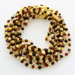 10 Multi BAROQUE teething Baltic amber necklaces 35cm