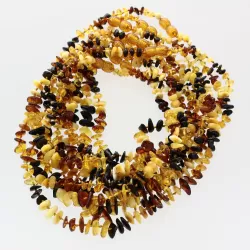 10 Rainbow CHIPS Baltic amber teething Baby necklaces 32cm