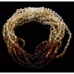 10 Rainbow BAROQUE Baltic amber teething necklaces 33cm