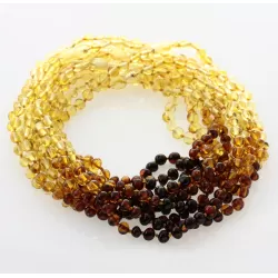 10 Rainbow BAROQUE Baltic amber teething necklaces 33cm