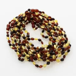 10 Multi BEANS Baby teething Baltic amber necklaces 33cm
