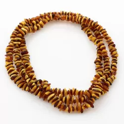 3 Multi CHIPS Baltic amber necklaces 47cm
