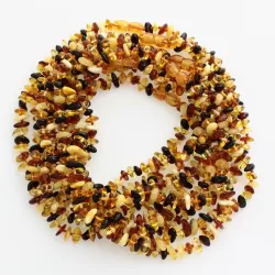 10 Multi CHIPS Baltic amber teething Baby necklaces 32cm