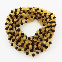 10 Raw Multi BAROQUE Baltic amber teething necklaces 28cm