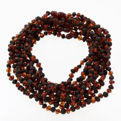 10 Multi BAROQUE teething Baltic amber necklaces 32cm