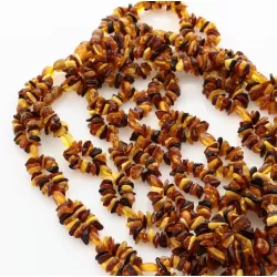 4 Multi line CHIPS Baltic amber necklaces 51cm