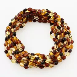 10 Multi BEANS Baby teething Baltic amber necklaces 33cm