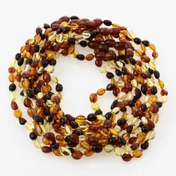 10 Multi BEANS Baby teething Baltic amber necklaces 33cm