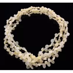 4 Milk Leaf Baltic amber Choker Leaves Necklace 48cm