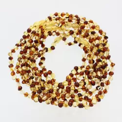 10 Multi BAROQUE teething Baltic amber necklaces 32cm