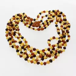 5 Multi BAROQUE Baltic amber adult necklaces 50cm