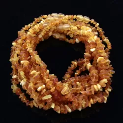 10 Raw Multi CHIPS Baltic amber teething ecklaces 32cm