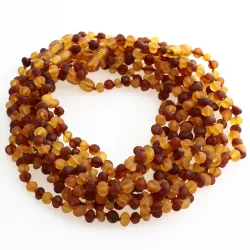 10 Raw Multi BAROQUE Baltic amber teething necklaces 32cm