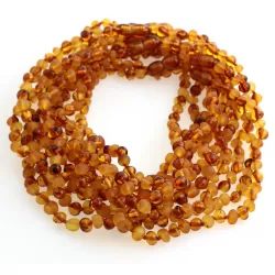 10 Multi BAROQUE teething Baltic amber necklaces 32cm