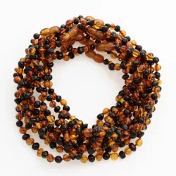10 Multi BAROQUE teething Baltic amber necklaces 32cm
