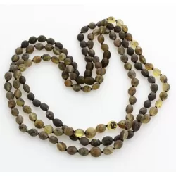 10 Raw Green OLIVES Baltic amber wholesale adult necklaces 47cm