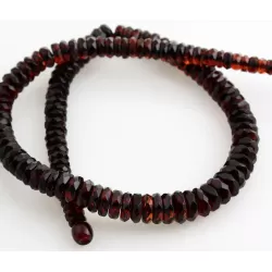 Faceted cherry BUTTONS Baltic amber necklace 46cm