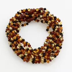 10 Multi BAROQUE Baltic amber teething necklaces 32cm