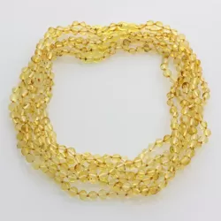 5 Lemon BAROQUE Baltic amber adult necklaces 45cm