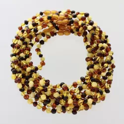 10 Multi BAROQUE teething Baltic amber necklaces 36cm