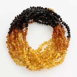 10 Rainbow NUGGETS Baltic amber teething necklaces