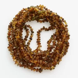 9 Green NUGGETS Baltic amber teething Baby necklaces 32cm