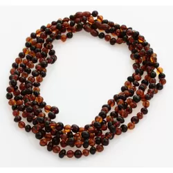 5 Multi BAROQUE Baltic amber adult necklaces 45cm