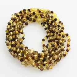 10 Multi BAROQUE teething Baltic amber necklaces 32cm