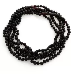 5 Raw Cherry BAROQUE Baltic amber adult necklaces 45cm