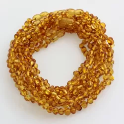 10 Honey BAROQUE Baltic amber teething necklaces 28cm