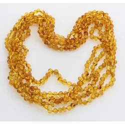 5 Honey BAROQUE Baltic amber adult necklaces 60cm
