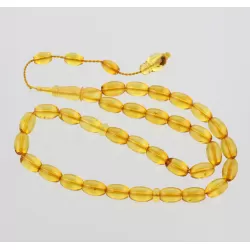 Islamic 33 Prayer OLIVE Baltic amber beads