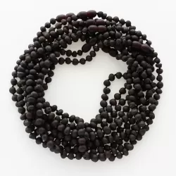 10 Raw Cherry BAROQUE Baltic teething amber necklaces 32cm