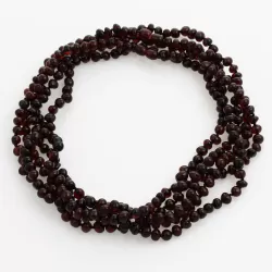 5 Ruby BAROQUE beads Baltic amber adult necklaces 45cm
