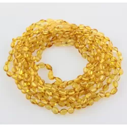 10 Lemon BEANS teething Baltic amber necklaces 33cm